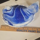 Vintage Lg Wright Hen On Nest Cobalt Blue Slag Hon