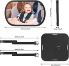 Baby Car Mirror  Safety Car Seat Mirror For Rear Facing Infant  Clear Wide View 