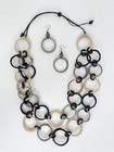 Handmade Tagua Nut Set Necklace And Earrings 
