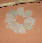 10pcs Drilled Large Sea Glass Beads 28-32mm Genuine White Beach Glass Pendant