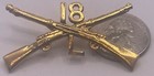Rare Original Ww1 Us Army Officer 18th Infantry Company L Collar Insignia Pin