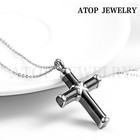New Black Cross Ashes Cremation Jewelry Keepsake Memorial Urn Pendant Necklace