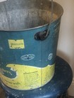 All Vintage Soap   Detergent Advertising Metal Pail Bucket W  Handle Blue Yellow