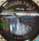 Vintage Mcm Niagara Falls Hand Painted Plate Mid Century Modern Graphics