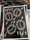 Large Henna Stencils Hand Mehndi Art Template India Lace Body Temporary Tattoo