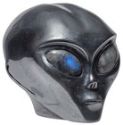 4  Hematite Female Alien Head Crystal Skull Blue Labradorite Eyes Lrg Sculpture
