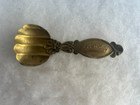 Antique Brass John Dimling Pittsburgh Pa Candy Store Serving Spoon 3 5 