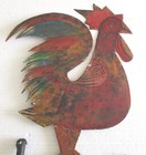 Antique Vintage Iron Rooster Weather Vane Hand Made Weathervane Cutout