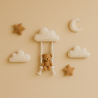 Teddy Bear Wall Decoration  Nursery Wall Decorations  Baby Room Cloud Decor