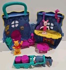 Vintage Disney Winnie The Pooh Honey Pot Fun Carry Around Playset Near Complete 