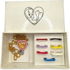 Vintage Looney Tunes Tweety Heart Watch Necklace Interchangeable Bezels Box Set