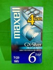 Maxell Gx-silver T-120 4-pack 6 Hour Blank Vhs Video Cassette Tapes High Quality