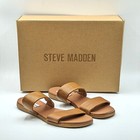 Steve Madden Dual Flat Sandals Classic Women   s Shoes Tan-leather New - Pick Size