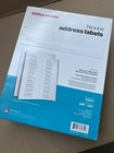 2 Packs Office Depot   Brand Inkjet laser Address Labels  4000 White 1   x4    Labels