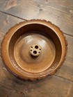 Vtg Mcm Ellwood Handmade Rusticware Wood Bark Nut Bowl With Nutcracker No Picks
