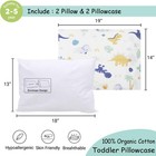 Pillow With Pillowcase - Organic Cotton Hypoallergenic Pillow  Baby Essential   