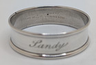 Gorham Sterling Silver Napkin Ring  sandy  Name Engraving