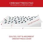 Waterproof Crib Mattress Protector For Crib toddler Bed Quilted Pad Cover 52x28 