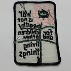 Vintage Anti-war Peace War Is Not Healthy Pink Flower Sew On Patch New