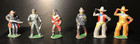 Vtg  Barclay 2 Cowboys  2 Fireman  Pirate  Oilman  Lead Figures Lot Of 6 Figures
