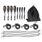 4 Pack 1     15 Feet Heavy Duty Tie Downs 2200lbs Ratchet Straps W  S Hook Black