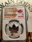 2017 Canad   S 5 Maple Reverse Proof Cougar Privy-early Releases Pf70 E10-187