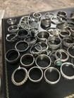 128g Sterling Silver Ring Lot - Scrap Or Wear Estate Find