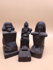 3 Egyptian Statues Of 2 Scribes   Isis Ancient Pharaonic Antiques Rare Antiques