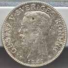 Sweden 1940 2 Kronor Silver Coin