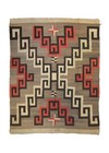 Antique Native American Indian Art Boho Ganado Navajo Wool Rug Two Grey Hill Rug
