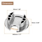 5pcs Cable Hole Cover 1-3 8 Inch Desk Cable Wire Cord Grommet  Bright Silver