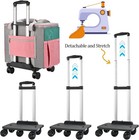 Sewing Machine Case With Wheels  Foldable Deluxe Rolling Sewing Machine Carrying