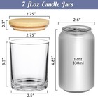 30 Pack 7oz Glass Clear Candle Jars With Lids For Making Candles