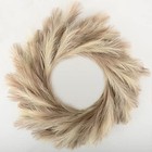  Pampas Grass Wreath  25   Faux Pampas Wreath For Front Door  Mix ivory taupe 