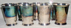 8 Vintage International Silver Plate 9oz Mint Julep Cups