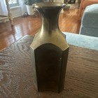 Vintage Solid Brass Quatrefoil Bud Vase Made In India Rare
