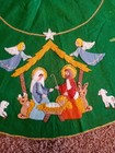 Vintage Felt Bucilla Christmas Tree Skirt Sequins Nativity 42 