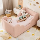 Toddler Floor Bed With Cloud Guardrail Montessori Floor Bed 300lb Safety Cot Bed