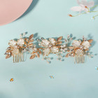 Rhinestone Flower Hair Combs For Wedding And Special Events  Long Wedding Hair C