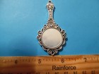 French Fashion Doll Hand Held Mirror antique Silver vintage Look metal Charm