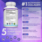 Multi Collagen Peptides Complex 1800mg   Types I  Ii  Iii  V  X   Premium Collag