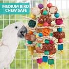 Large Parrot Toys Natural Wooden Bird Chewing Toys For Large Macaws African Grey