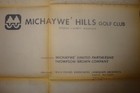Large Vintage Michawaye Hills Golf Club Course Architecture Map 4ft X 3ft