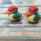 Vintage Germany Parrot Kookaburra Salt   Pepper Shakers Tropical Bird Figurines 