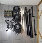 Novatron V400-d Studio Flash Lighting Kit With Case 3 Head Lights 2 Umbrellas