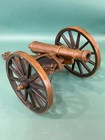 Vintage Cast Bronze Black Powder Signal Cannon - 19 5  Long - 23 Pounds - B o