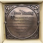 Irish Blessing Wall Plaque Bronze Plated Celtic Knot Shamrock Home Decor 5 9x6 1