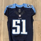 2016 Tennessee Titans David Bass  51 Game Issued Jersey Player Cut Navy