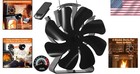 Elegant 8-bladed Heat Powered Wood Stove Fan With Thermometer   Aroma Dispenser