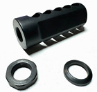Steel Muzzle Brake 223 Linear Compensator 1 2x28 Thread Pitch For  223  22 Black